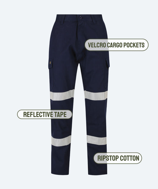 Ladies Ripstop Cotton Bio Motion Taped Cargo Pants