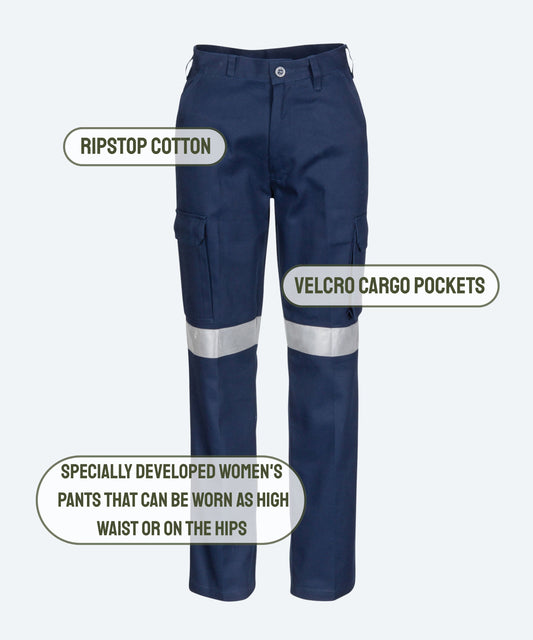 Ladies Ripstop Cotton Taped Cargo