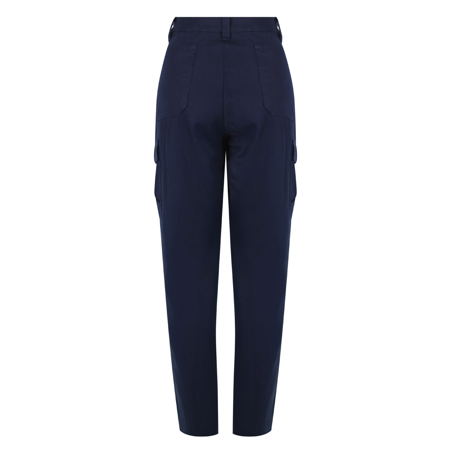 Ladies 300 gsm cotton ripstop cargo pants with Velcro‑closed cargo pockets, seven‑pocket design including ruler pocket and a women’s high‑waist/hip fit