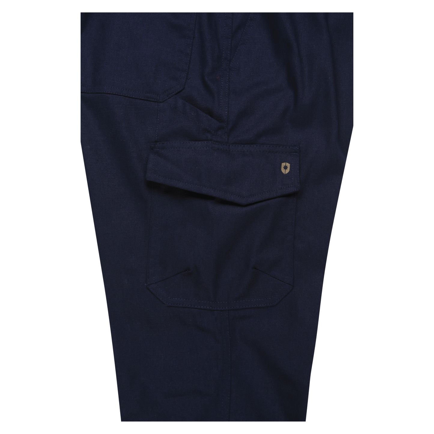 Men’s 300 gsm cotton ripstop cargo pants with Velcro‑flap pockets, ruler pocket, modern tapered fit, double‑stitched seams and UPF 50+ compliance