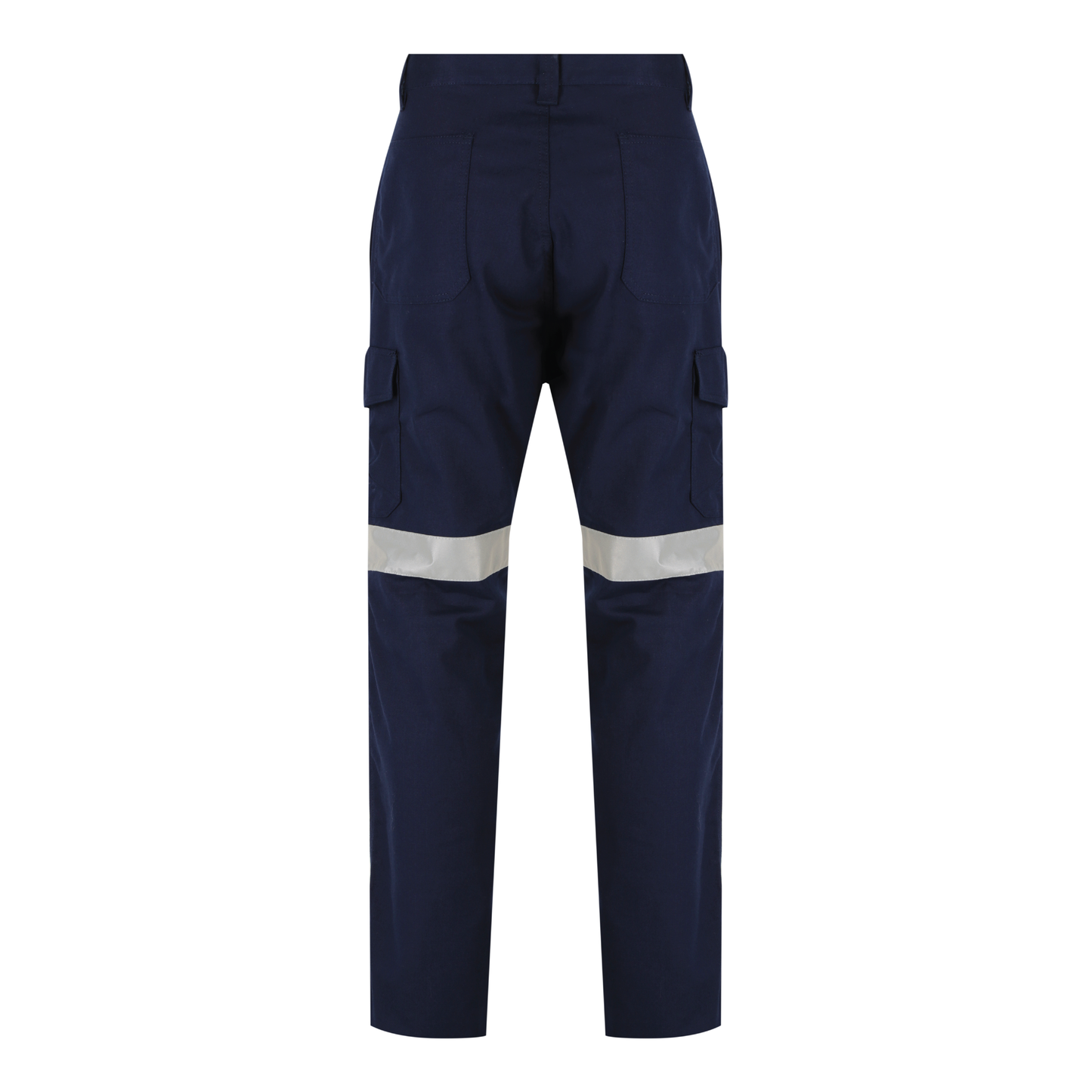 Men’s cotton ripstop cargo pants with reflective tape, Velcro‑flap cargo pockets, ruler pocket, modern tapered fit and double‑stitched construction