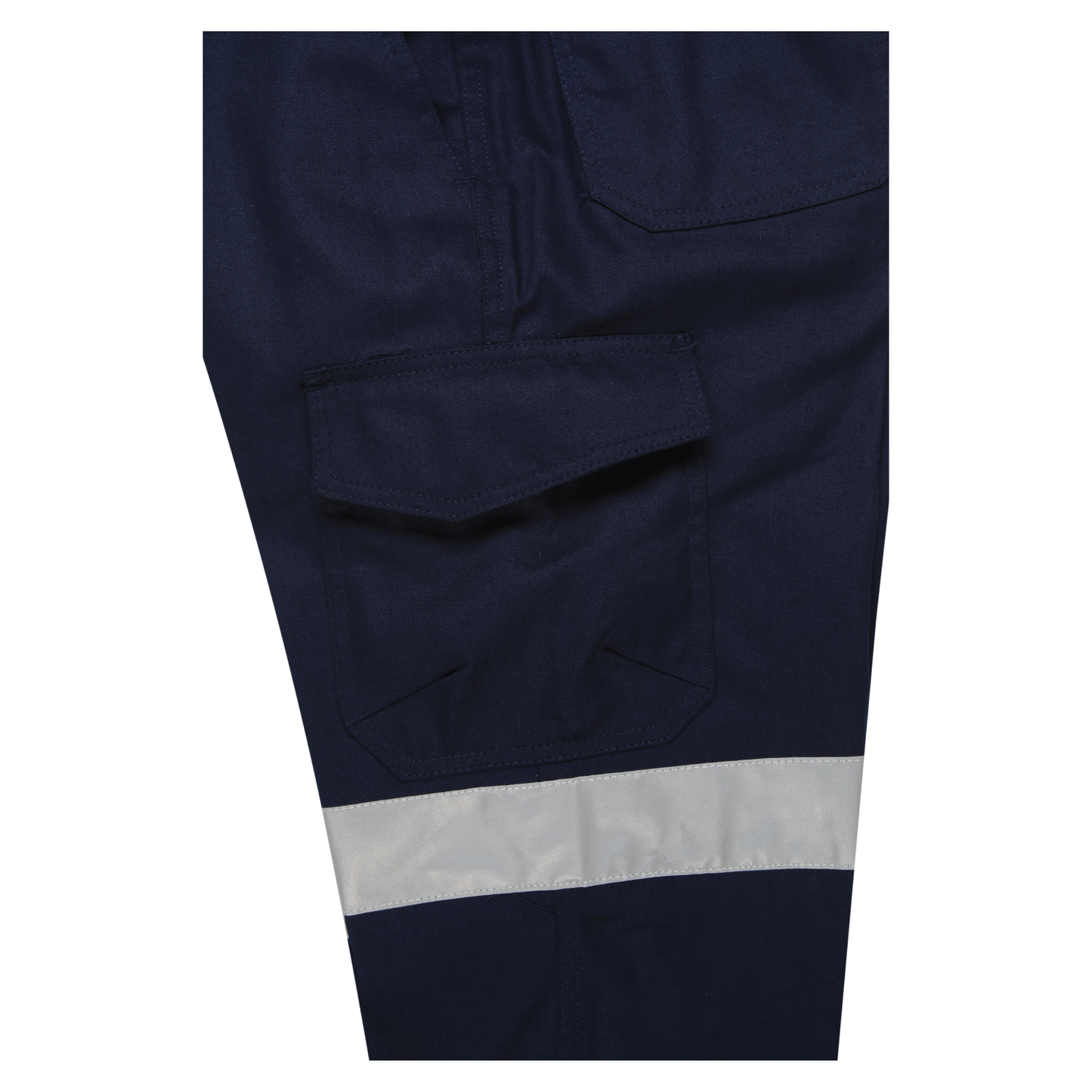 Men’s cotton ripstop cargo pants with reflective tape, Velcro‑flap cargo pockets, ruler pocket, modern tapered fit and double‑stitched construction