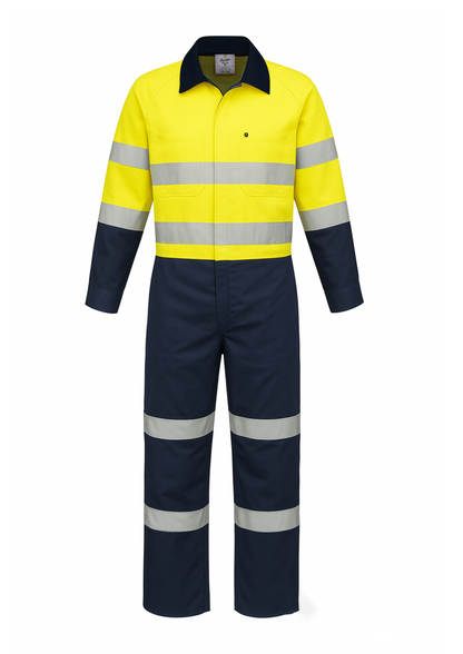 Womens RipStop Cotton Coverall with Reflective Tape