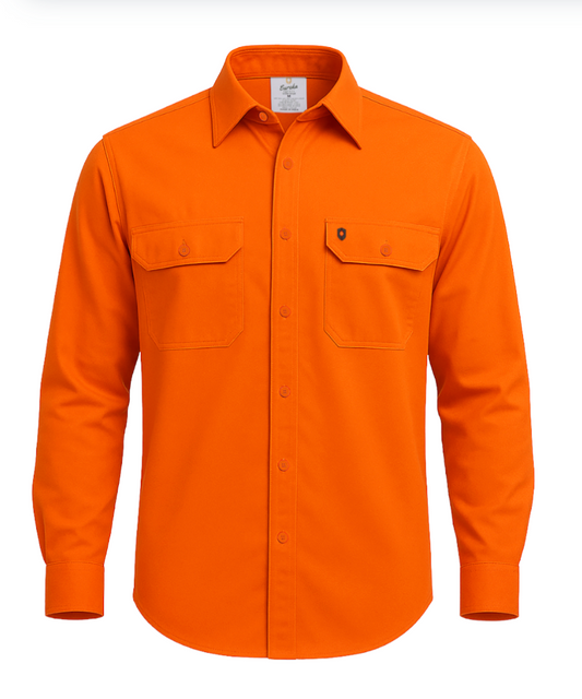 Mens Hi-Vis Ripstop Cotton Shirt