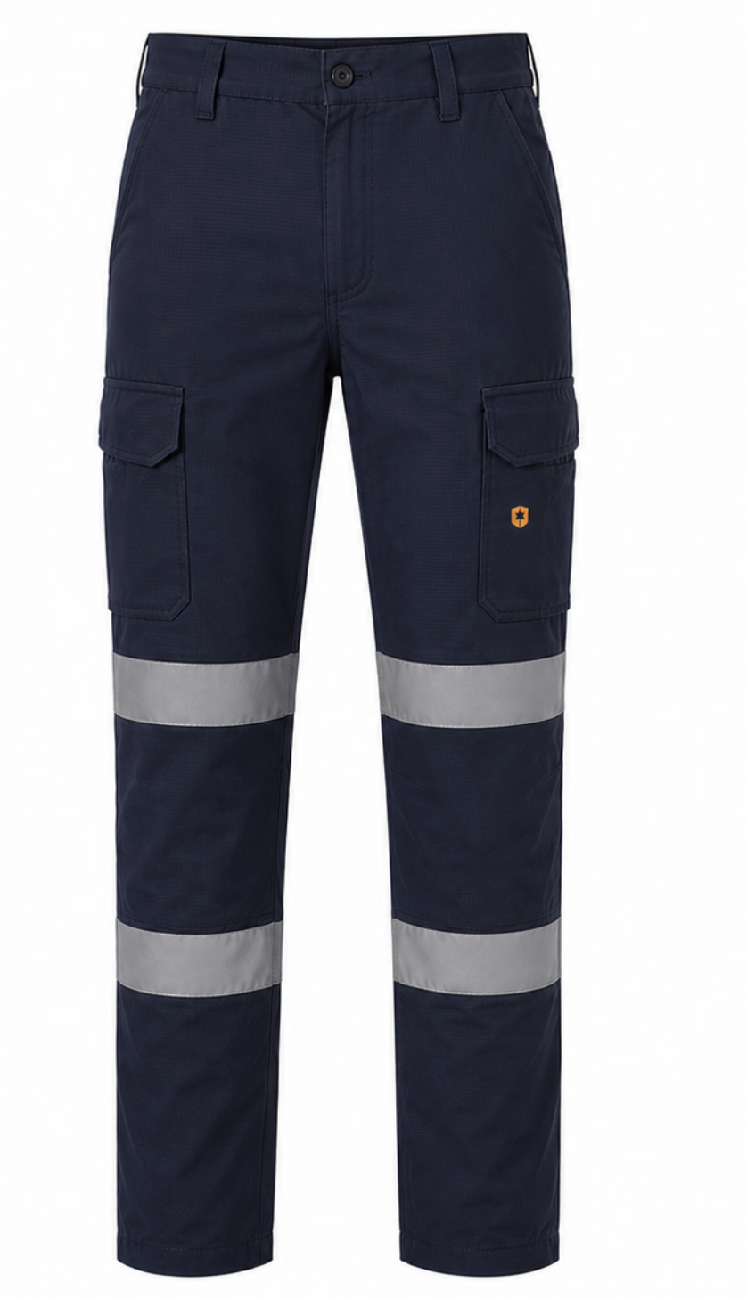 Men's Cotton Stretch Cargo Pants with Tape