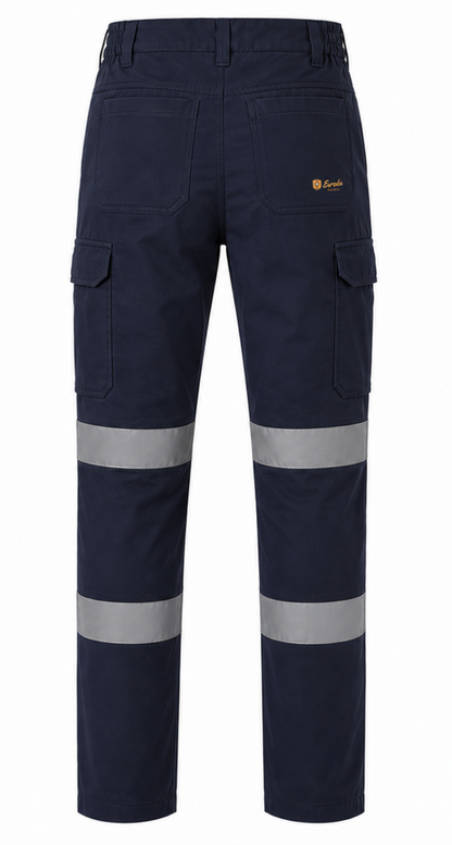 Women's Cotton Stretch Cargo Pants with Tape