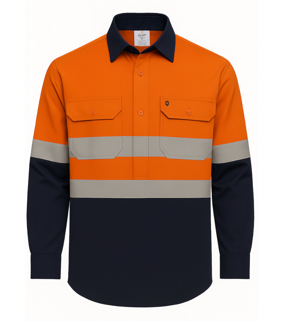 Mens Hi-Vis Regular Weight Closed Front Shirt