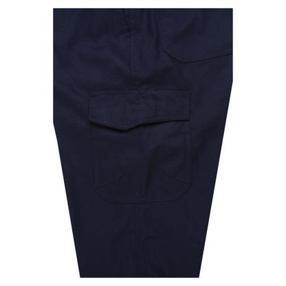 Men’s 300 gsm cotton ripstop cargo pants with Velcro‑flap pockets, ruler pocket, modern tapered fit, double‑stitched seams and UPF 50+ compliance